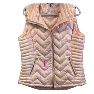 Calvin Kevin Womens L Soft Pink Vest Fill 90% Premium Down Full Zipper Pockets